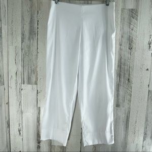 Lauren Vidal Women’s White Straight Leg Side Zip Career Dress Pants Sz T4